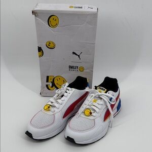 Puma SmileyWorld x Graviton Big Kid 'White High Risk Red' Boys Size 7